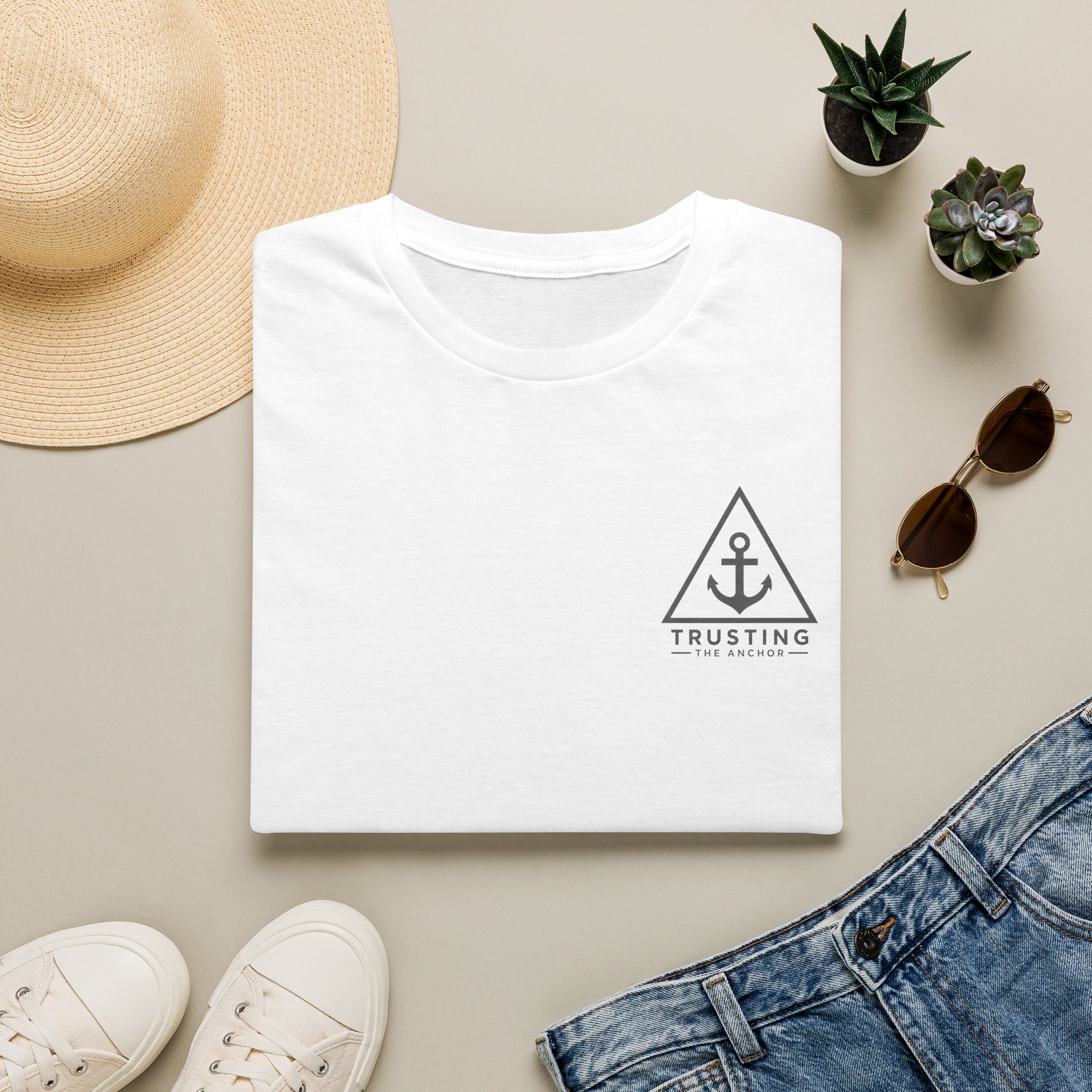 Anchor Badge T‑Shirt — 'Trusting the Anchor' Nautical Vintage Tee - Image 2