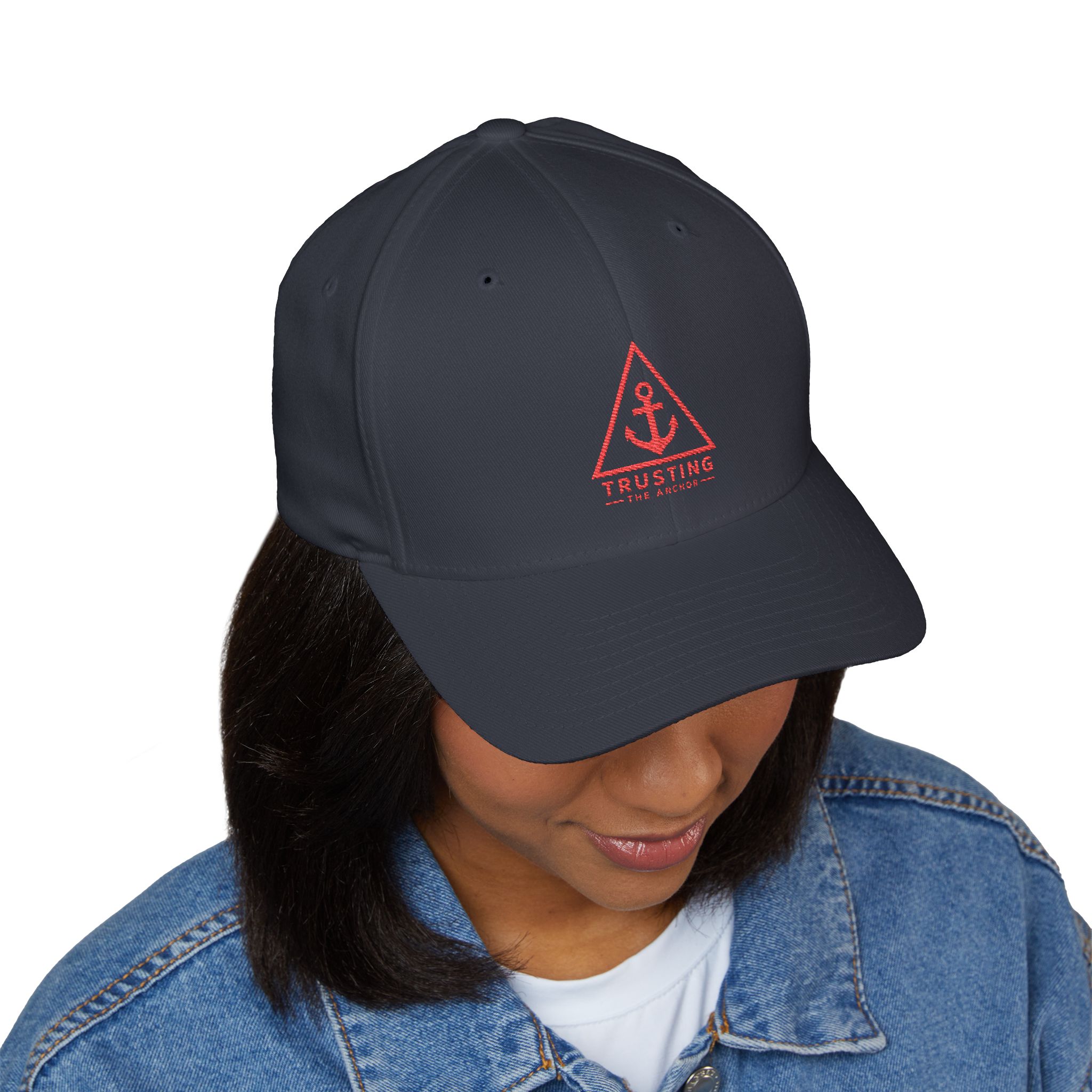 Trusting The Anchor™ | Hebrews 6:19 Embroidered Fitted Hat ⭐ - Image 9