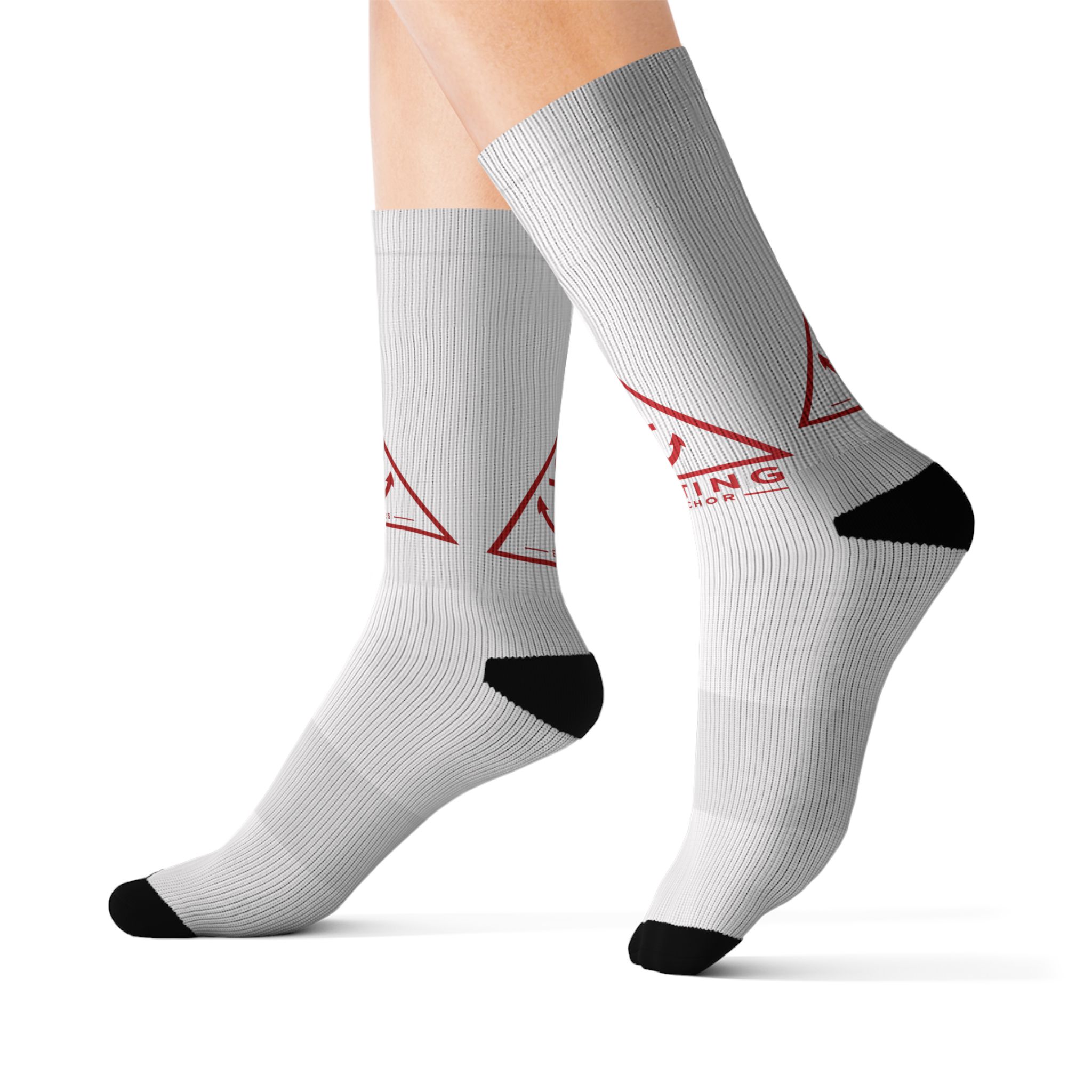 Anchored Faith Sublimation Socks — 'Anchored by His Word' Crew Socks - Image 3