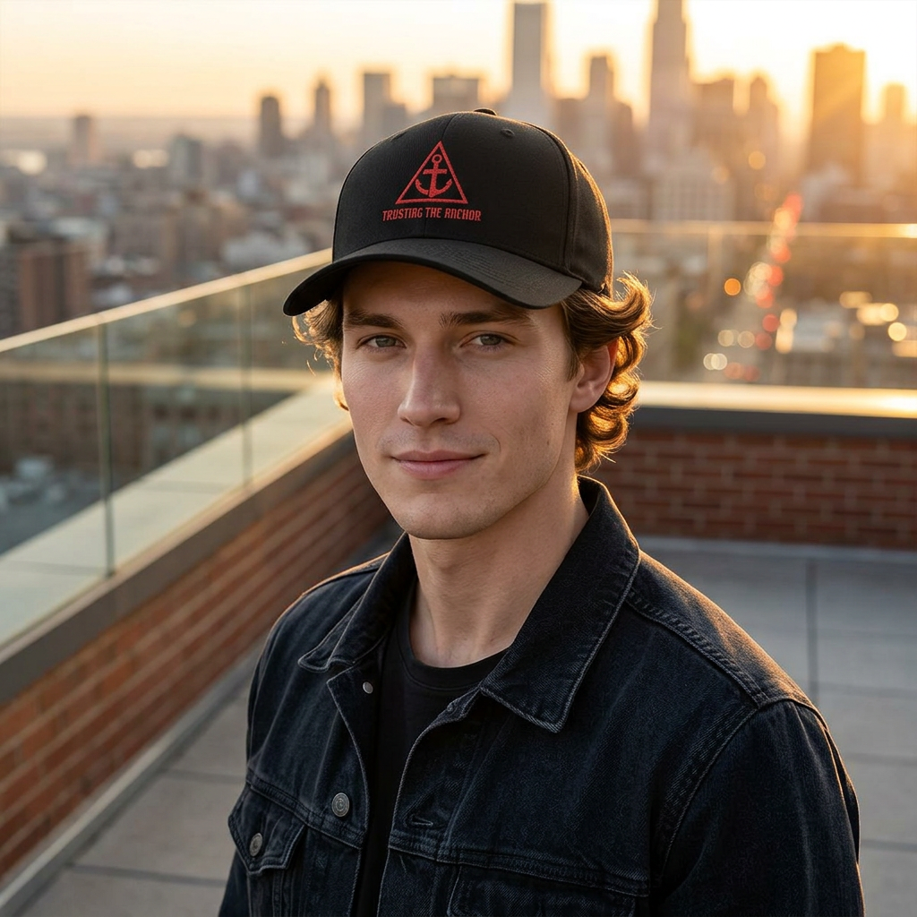 Trusting The Anchor™ | Hebrews 6:19 Embroidered Fitted Hat ⭐