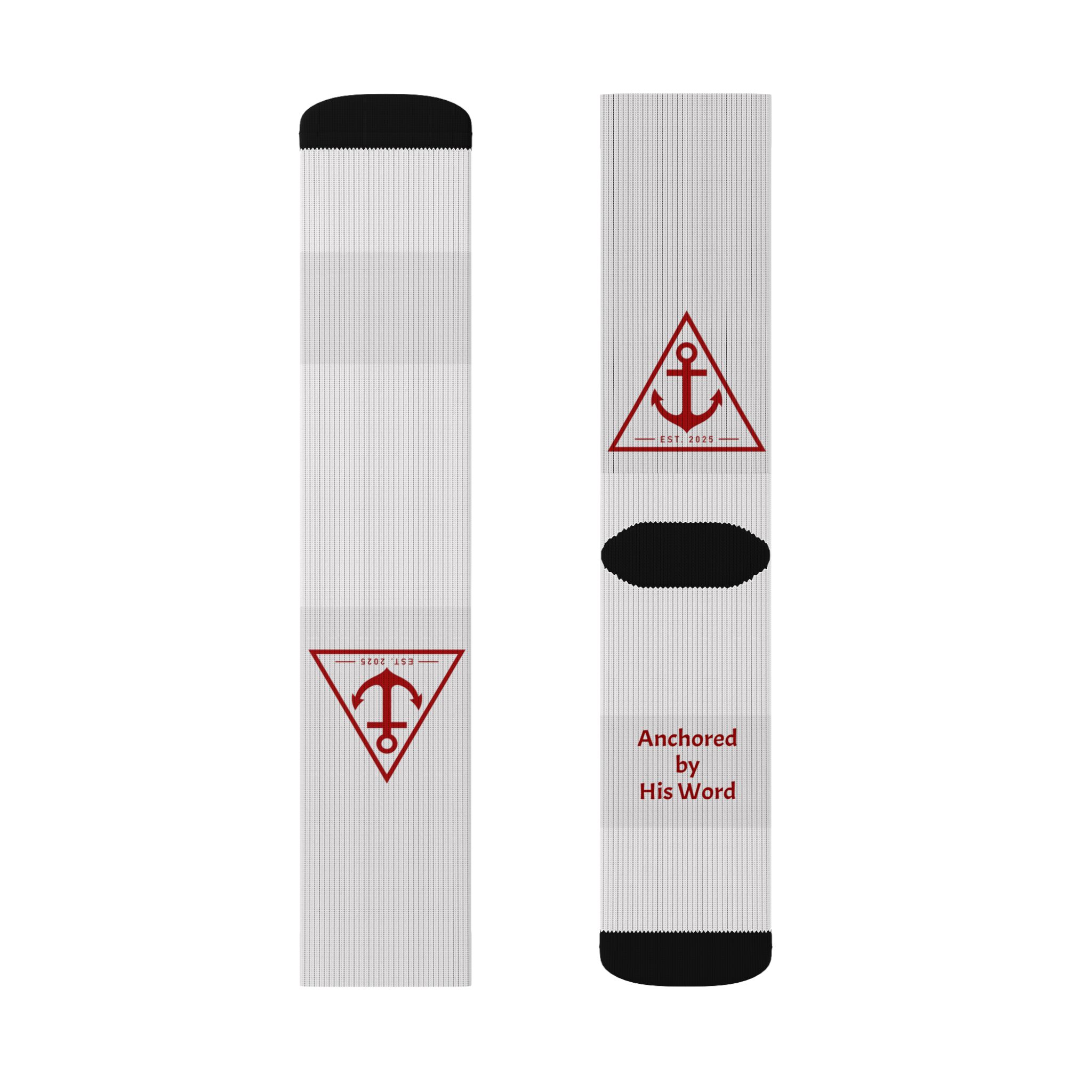 Anchored Faith Sublimation Socks — 'Anchored by His Word' Crew Socks - Image 6