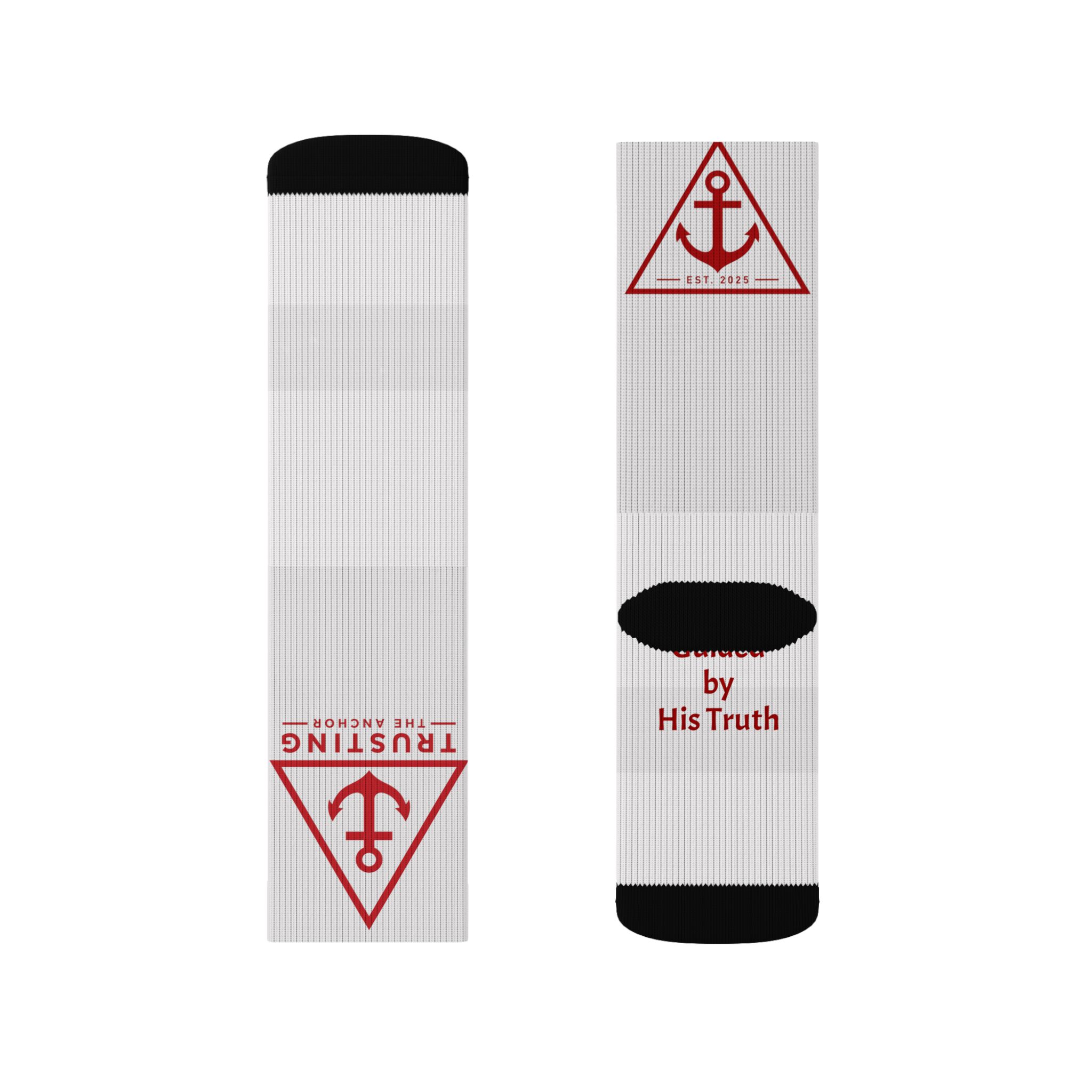 Anchored Faith Sublimation Socks — 'Anchored by His Word' Crew Socks - Image 8