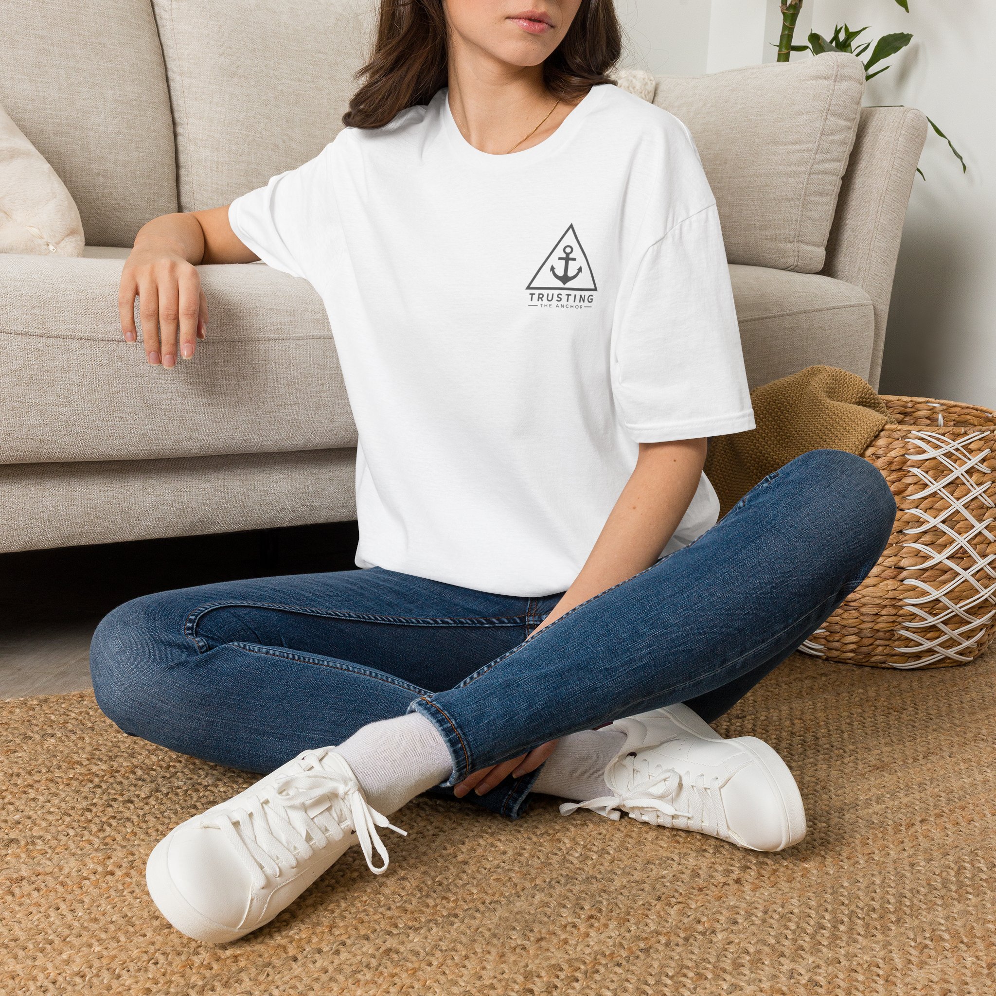 Anchor Badge T‑Shirt — 'Trusting the Anchor' Nautical Vintage Tee - Image 3