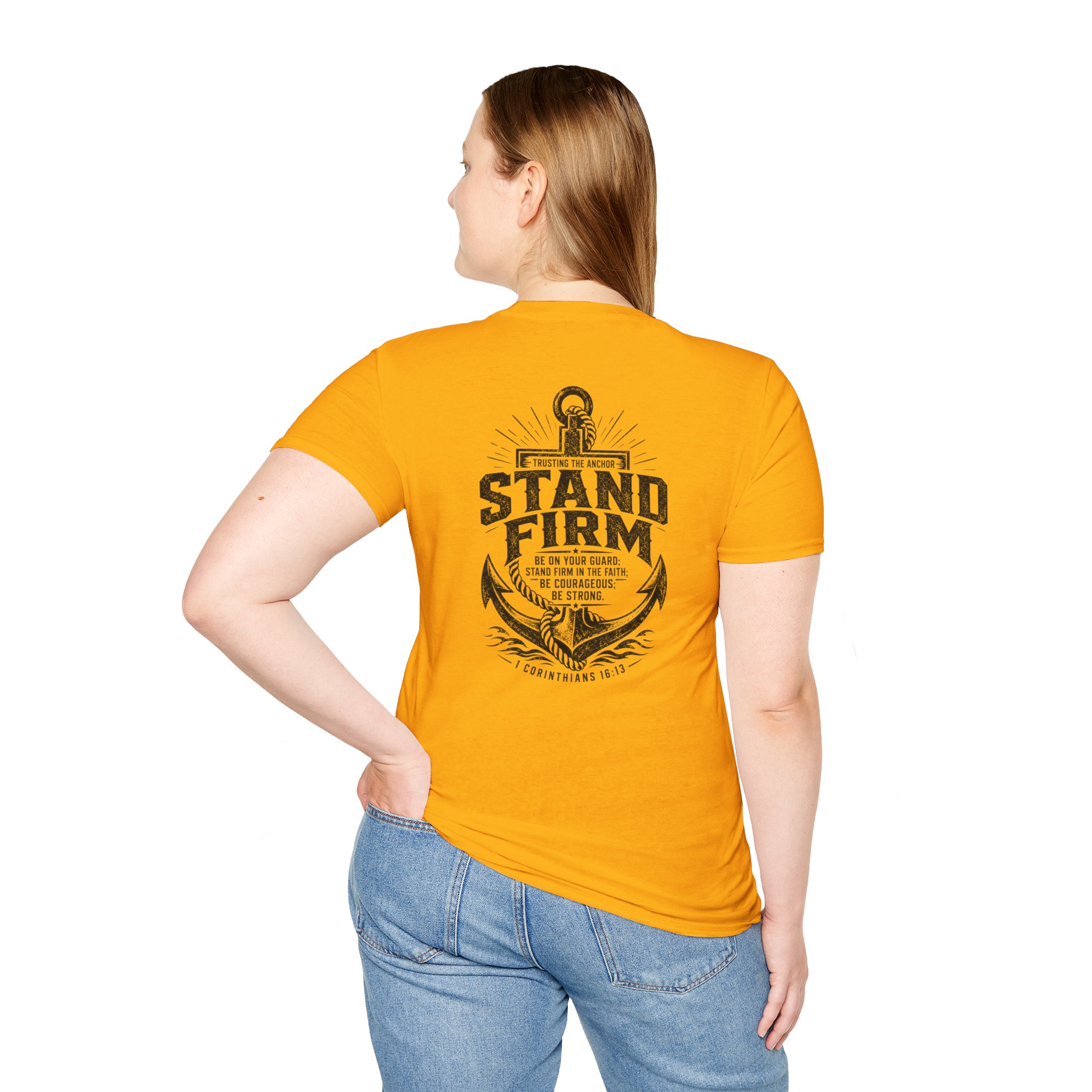Trusting The Anchor™ | Stand Firm (1 Corinthians 16:13) | Unisex Softstyle T-Shirt ⭐ - Image 24