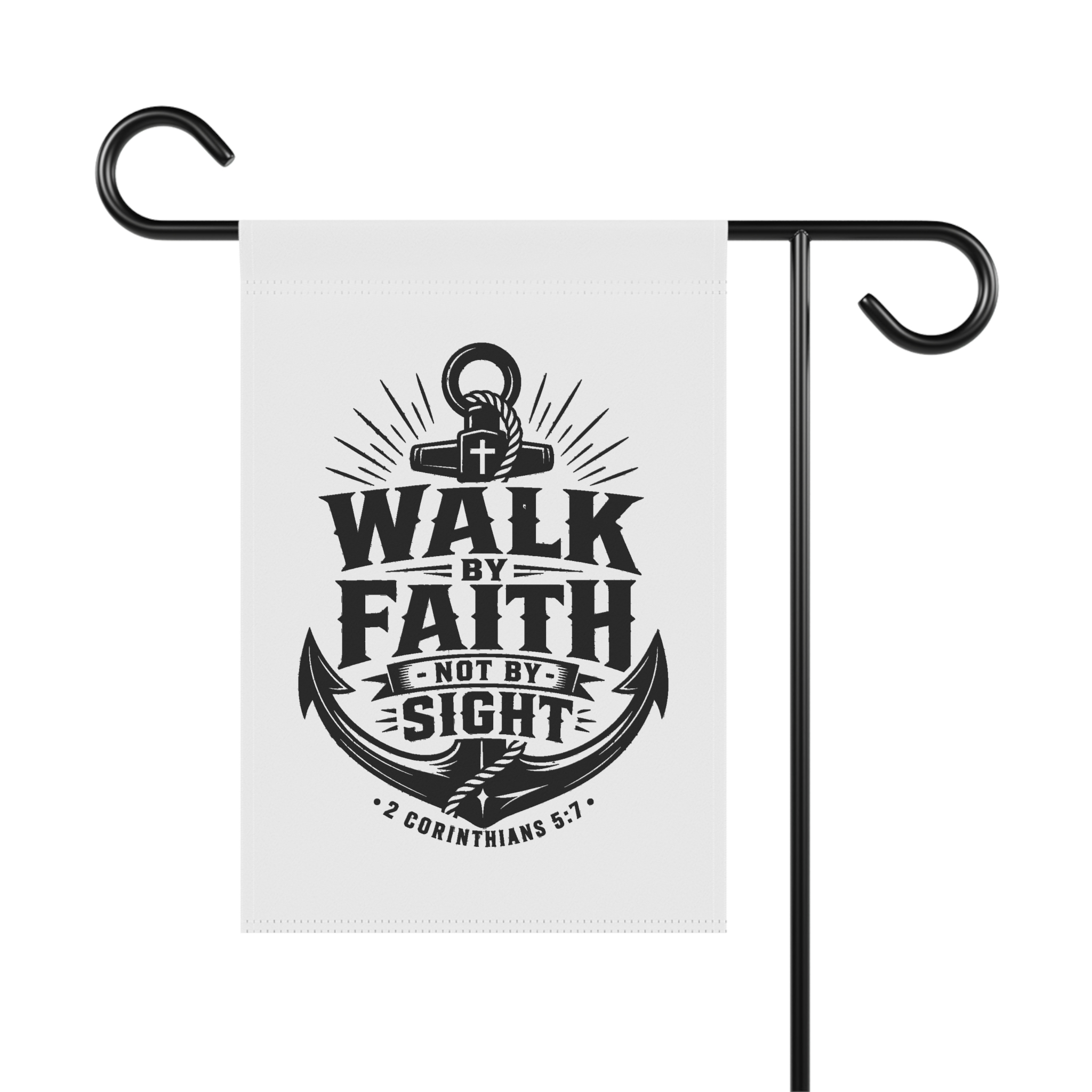 Trusting The Anchor™ | Walk By Faith Garden Flag | 2 Corinthians 5:7 - Image 3