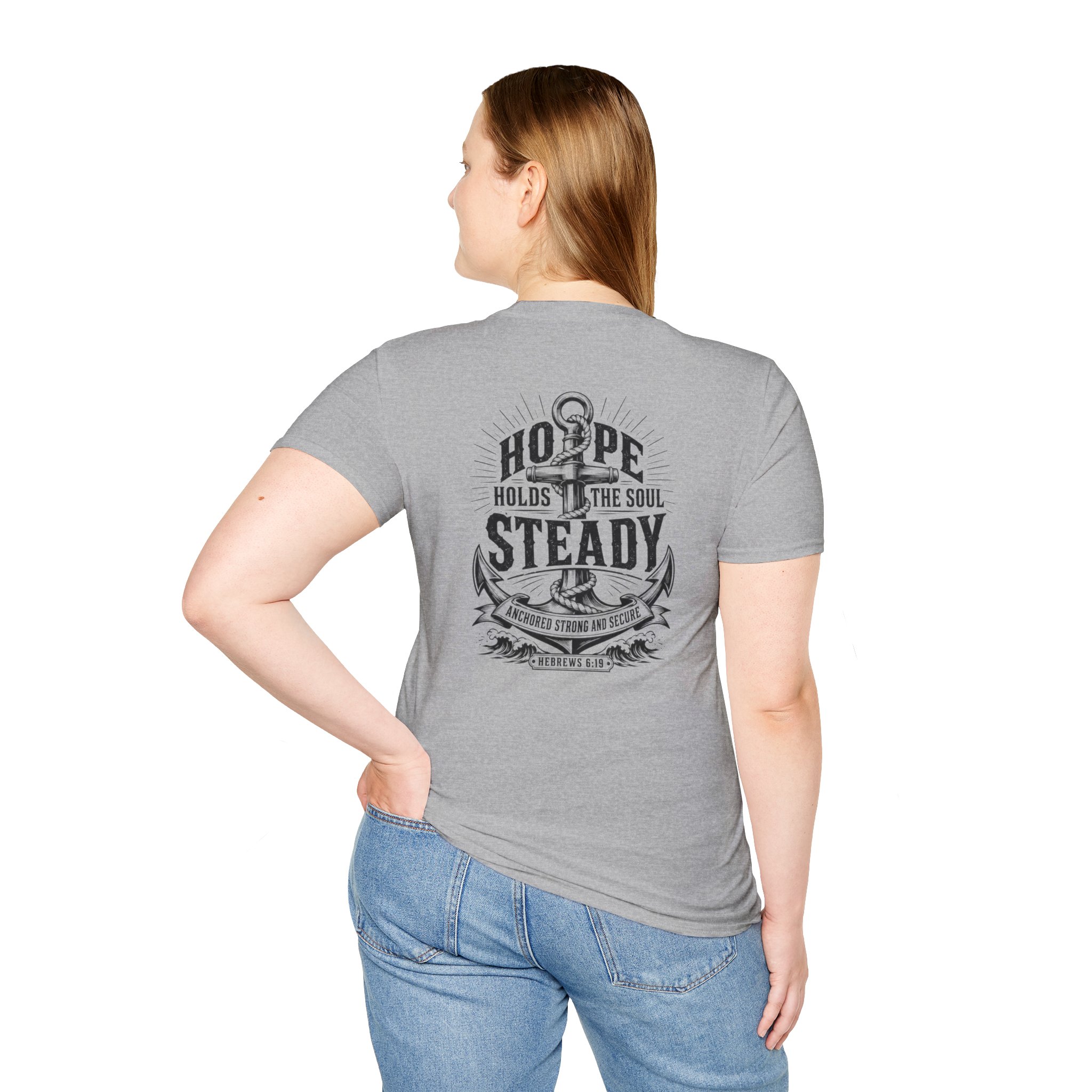 Trusting The Anchor™ | Hope Holds | Unisex Softstyle T-Shirt ⭐ (Hebrews 6:19) - Image 19