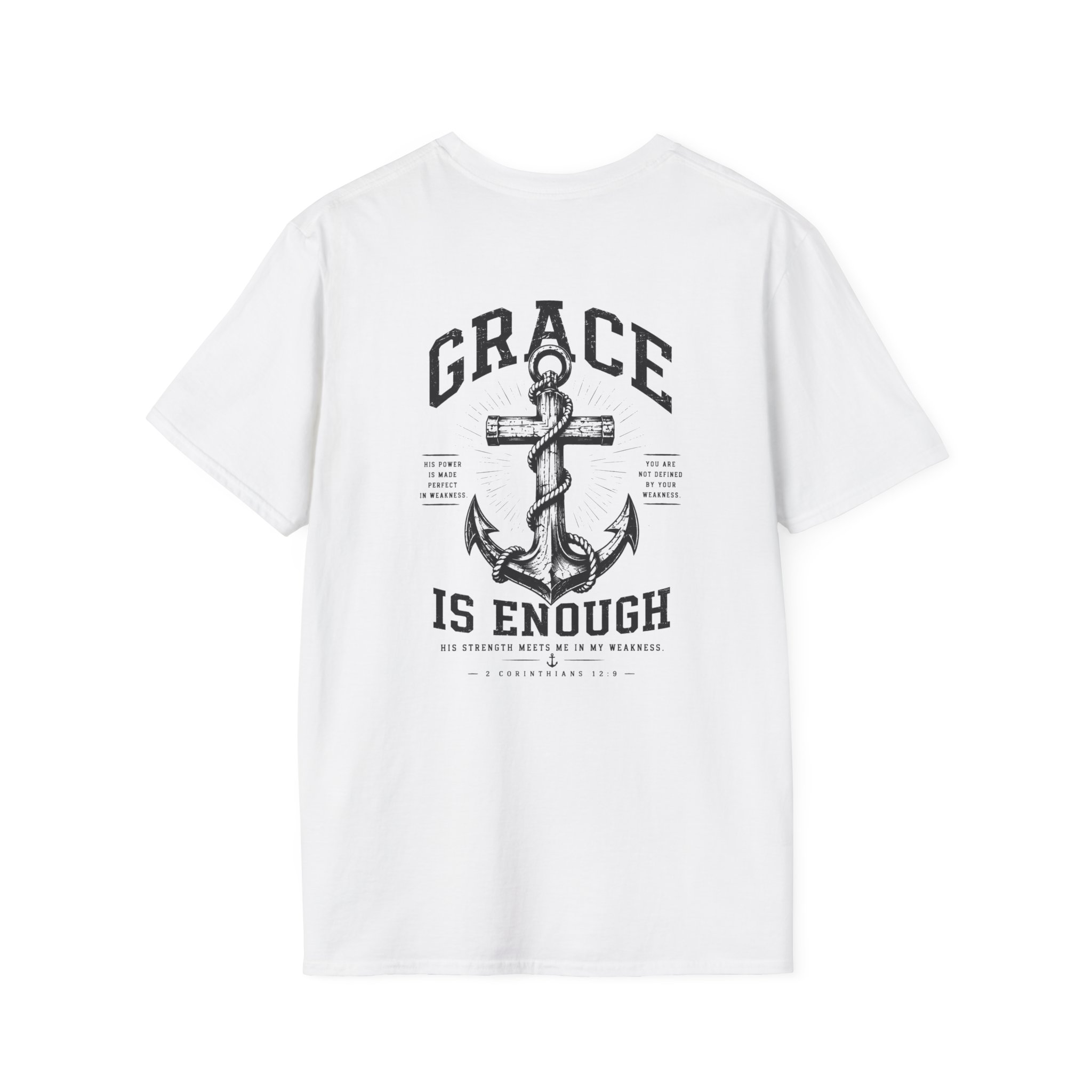 2 Corinthians 12:9 Christian T-Shirt | Grace Is Enough | Trusting The Anchor™ - Image 3