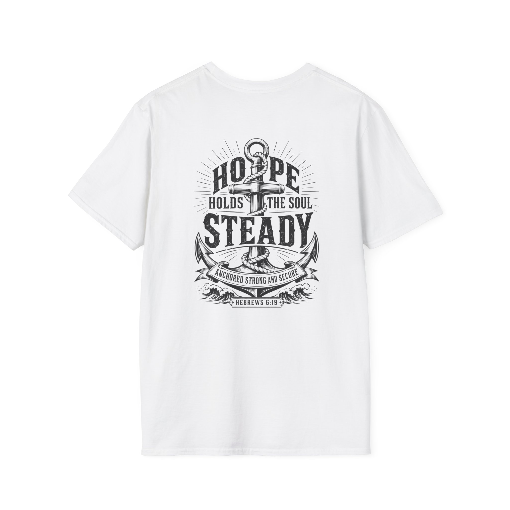 Trusting The Anchor™ | Hope Holds | Unisex Softstyle T-Shirt ⭐ (Hebrews 6:19) - Image 3