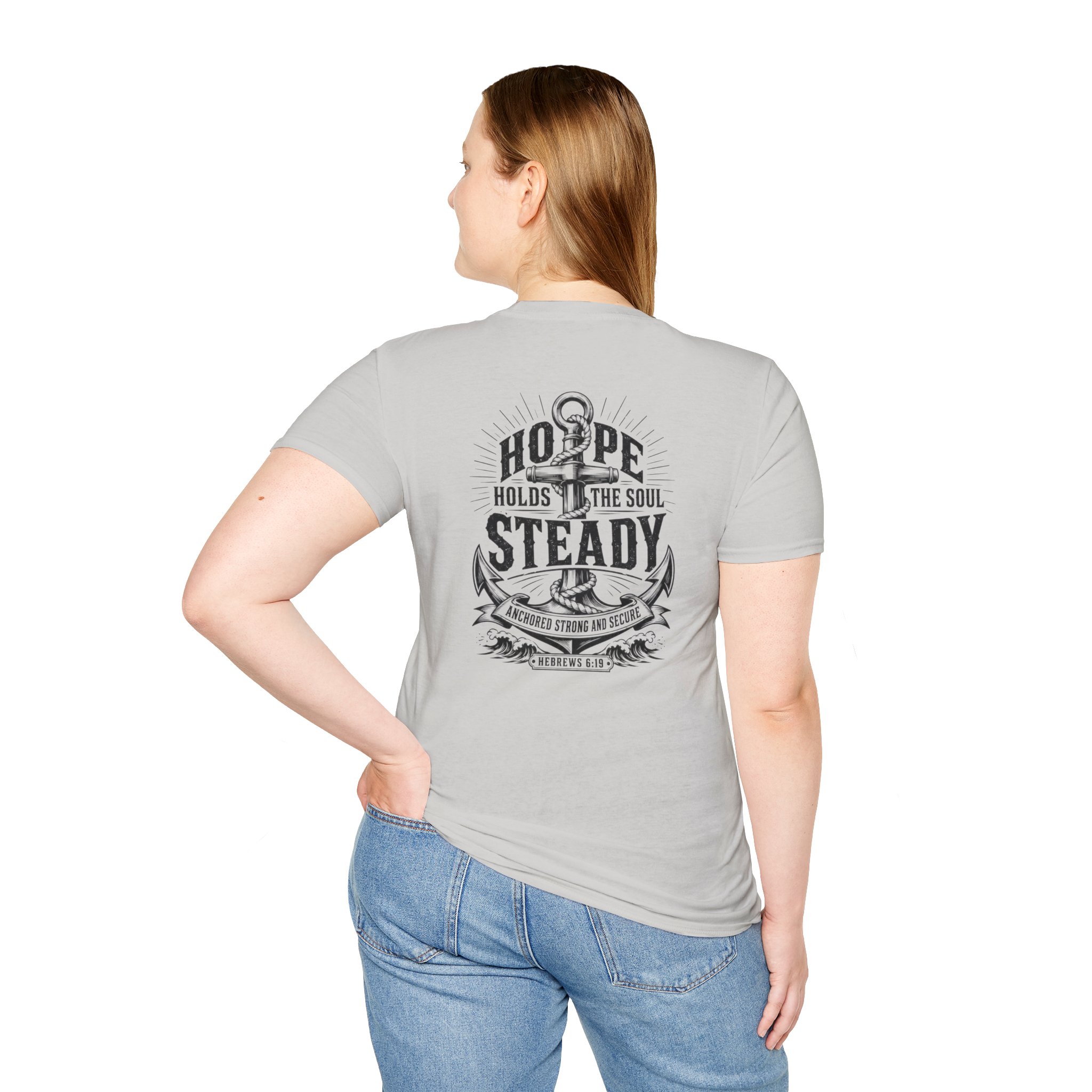 Trusting The Anchor™ | Hope Holds | Unisex Softstyle T-Shirt ⭐ (Hebrews 6:19) - Image 12