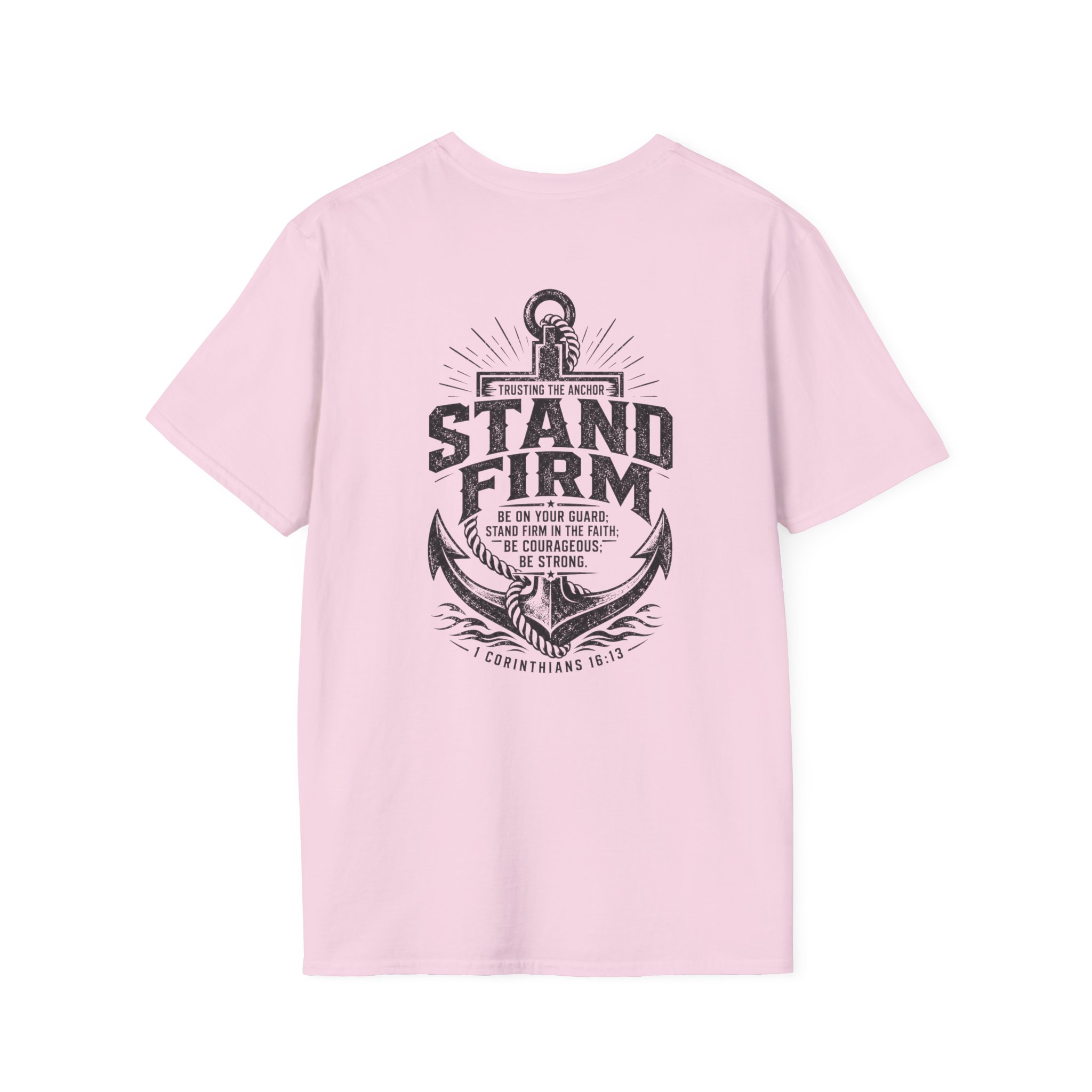 Trusting The Anchor™ | Stand Firm (1 Corinthians 16:13) | Unisex Softstyle T-Shirt ⭐ - Image 42