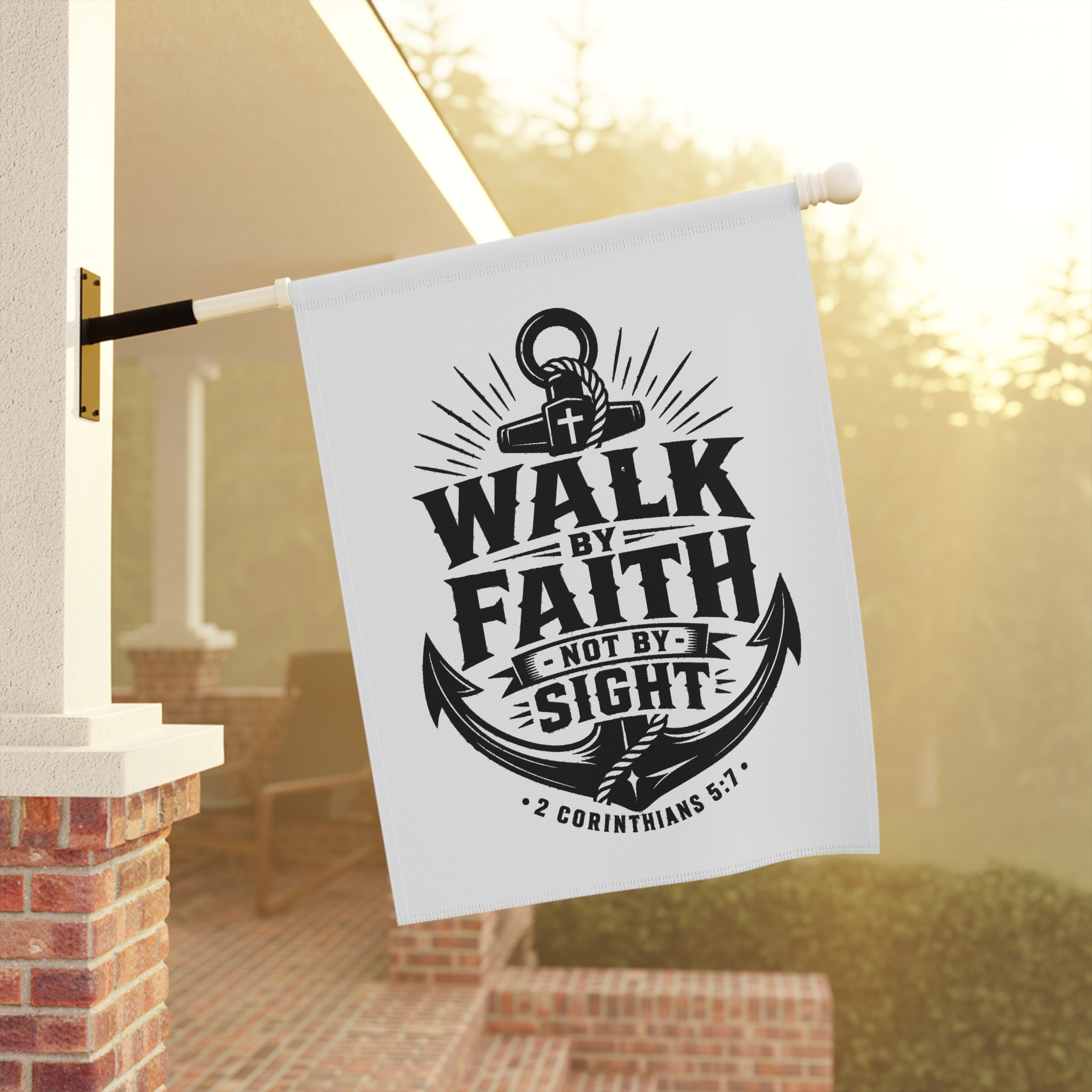 Trusting The Anchor™ | Walk By Faith Garden Flag | 2 Corinthians 5:7 - Image 5