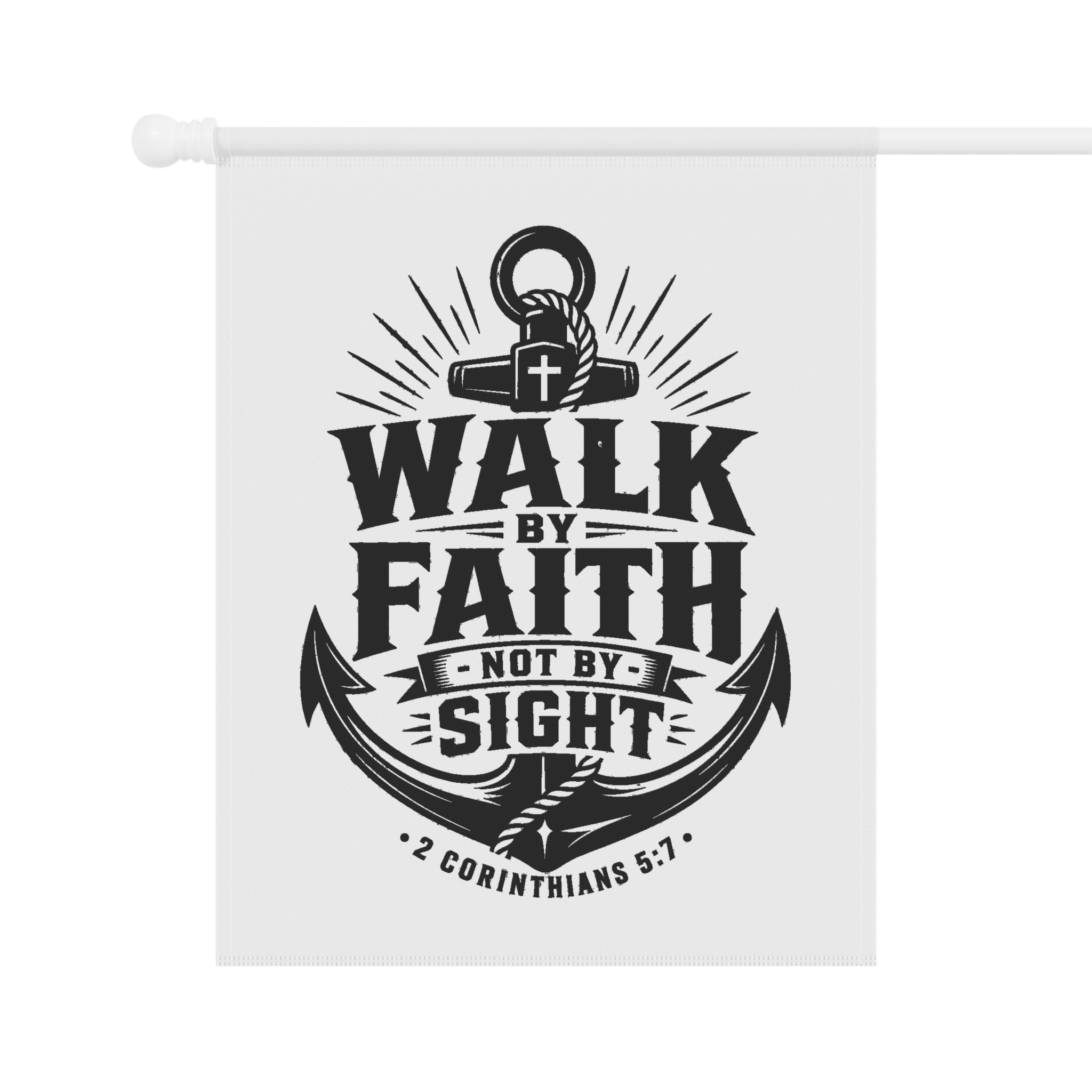 Trusting The Anchor™ | Walk By Faith Garden Flag | 2 Corinthians 5:7 - Image 7