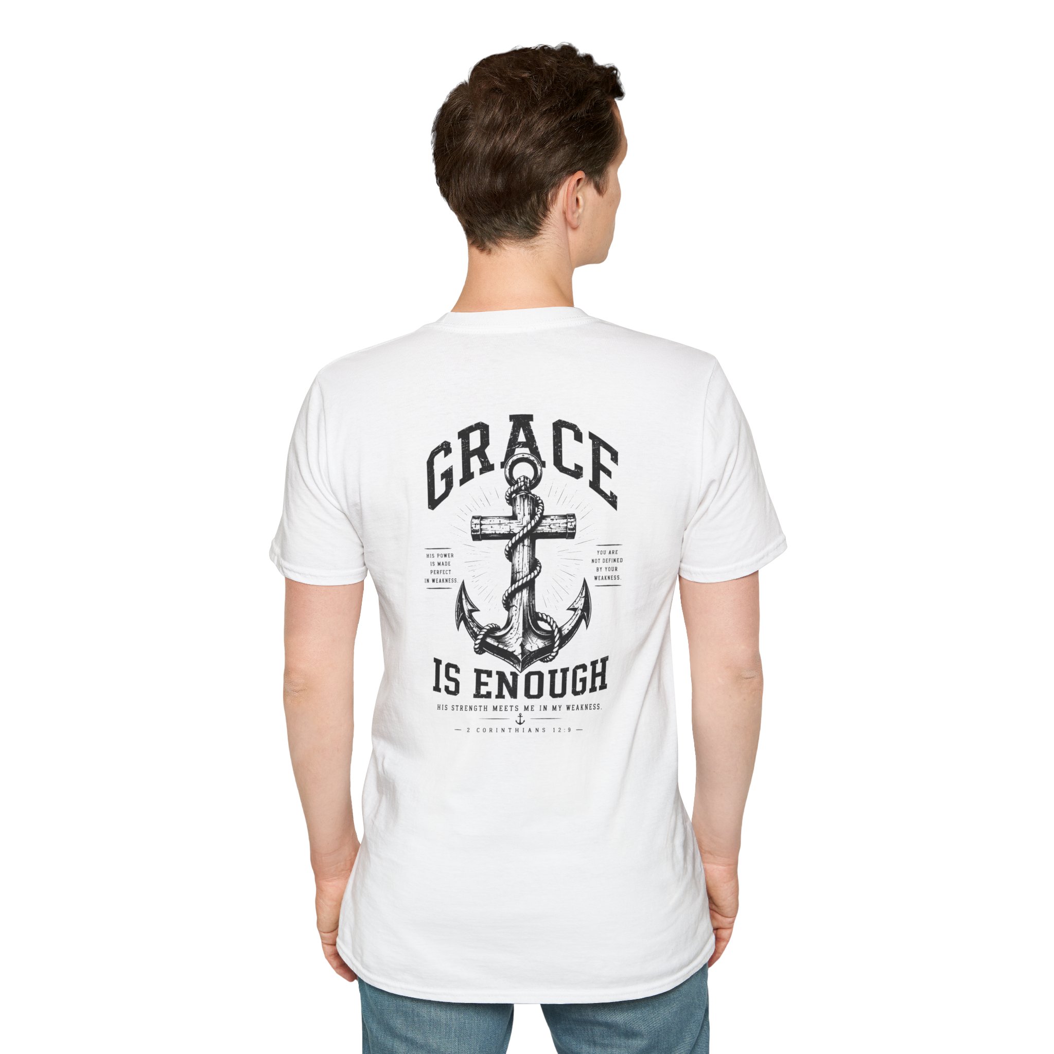 2 Corinthians 12:9 Christian T-Shirt | Grace Is Enough | Trusting The Anchor™ - Image 5