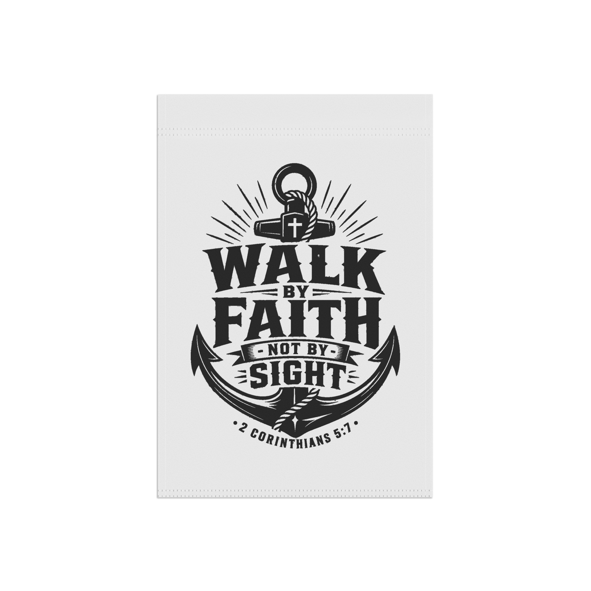 Trusting The Anchor™ | Walk By Faith Garden Flag | 2 Corinthians 5:7 - Image 4