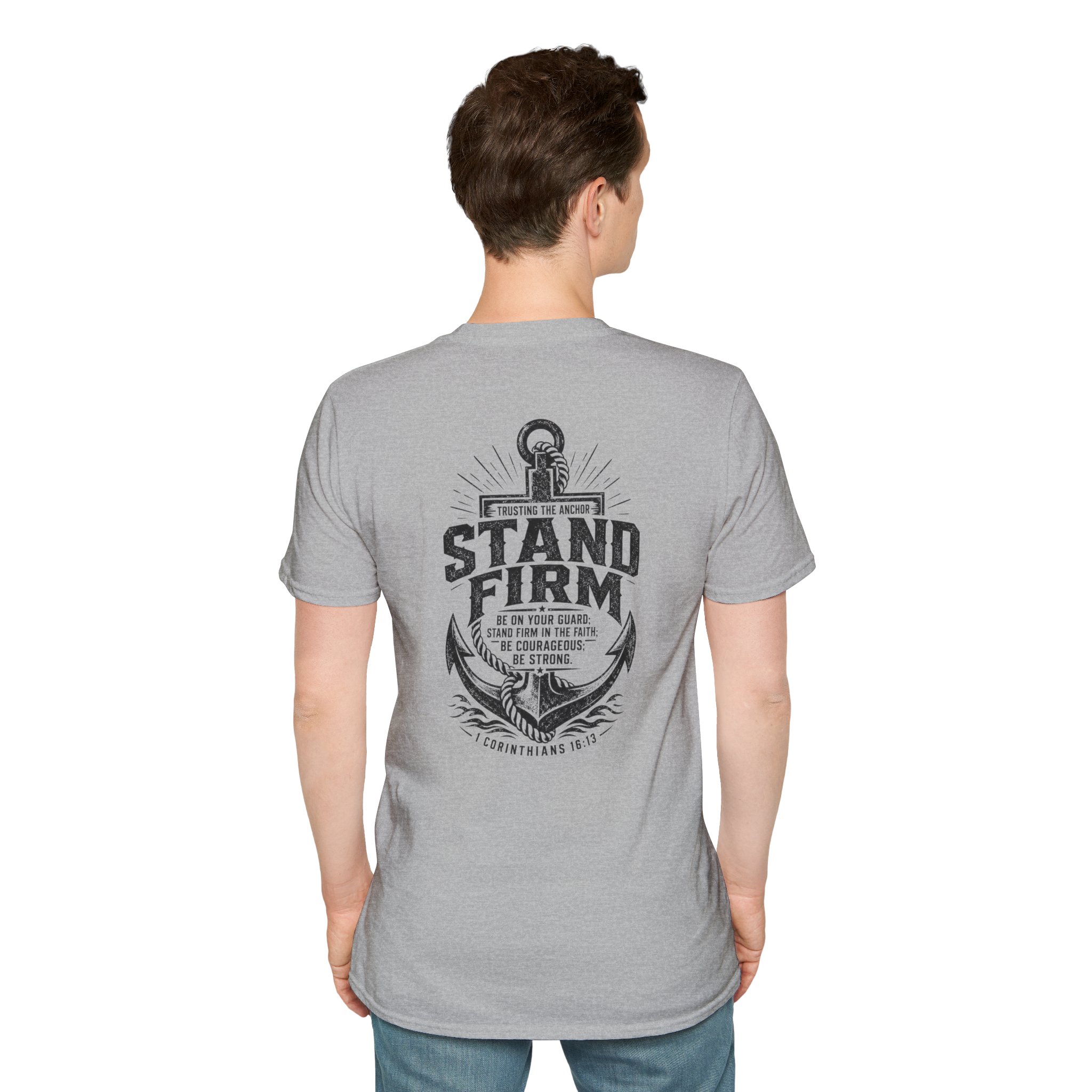 Trusting The Anchor™ | Stand Firm (1 Corinthians 16:13) | Unisex Softstyle T-Shirt ⭐ - Image 19