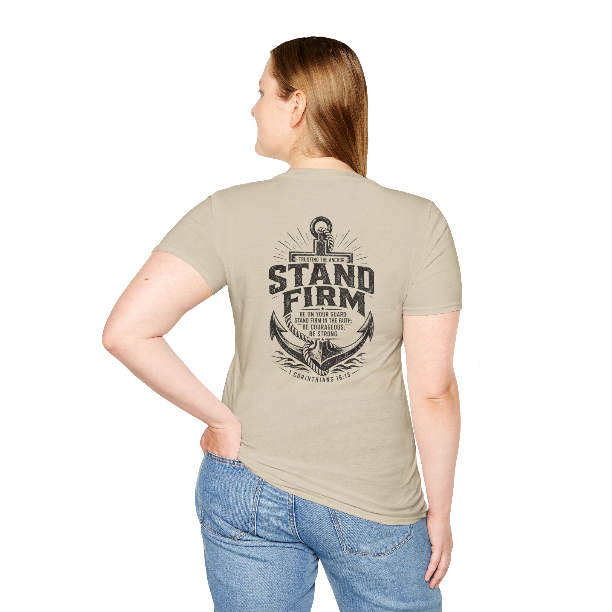 Trusting The Anchor™ | Stand Firm (1 Corinthians 16:13) | Unisex Softstyle T-Shirt ⭐ - Image 10