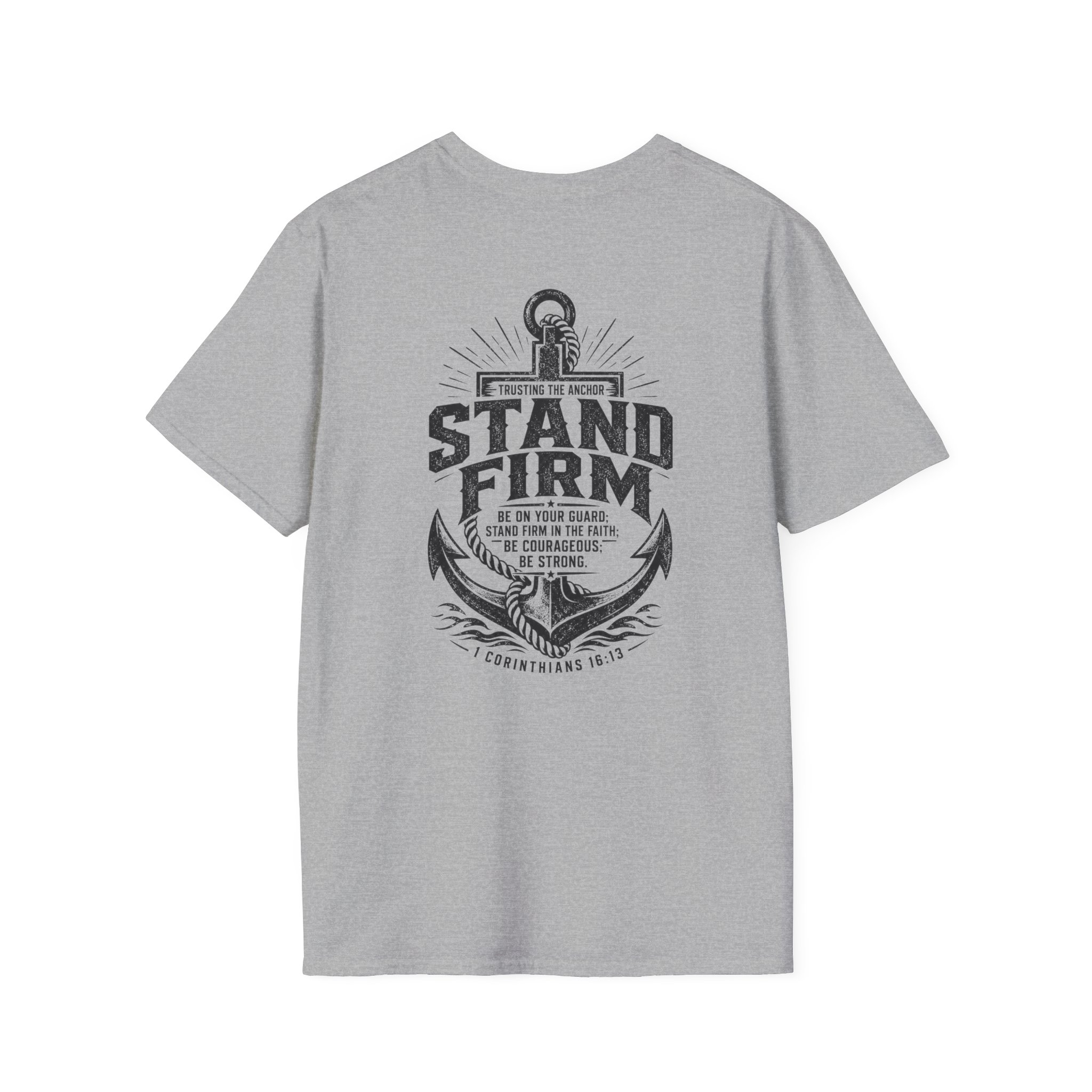 Trusting The Anchor™ | Stand Firm (1 Corinthians 16:13) | Unisex Softstyle T-Shirt ⭐ - Image 21