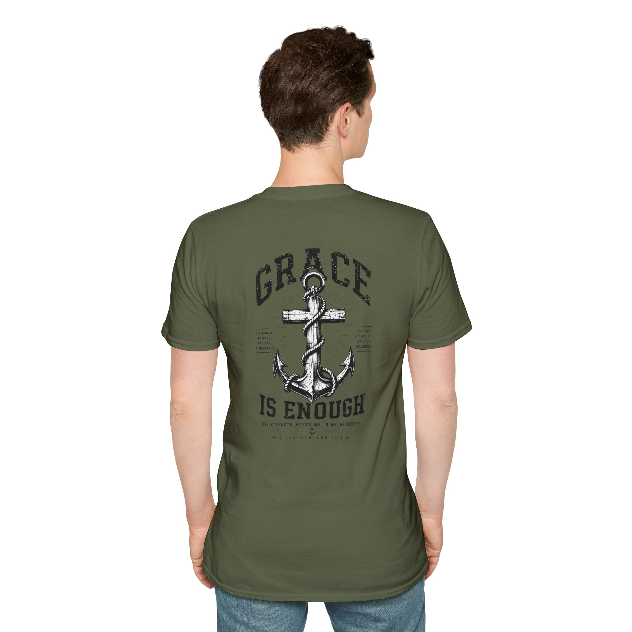 2 Corinthians 12:9 Christian T-Shirt | Grace Is Enough | Trusting The Anchor™ - Image 35