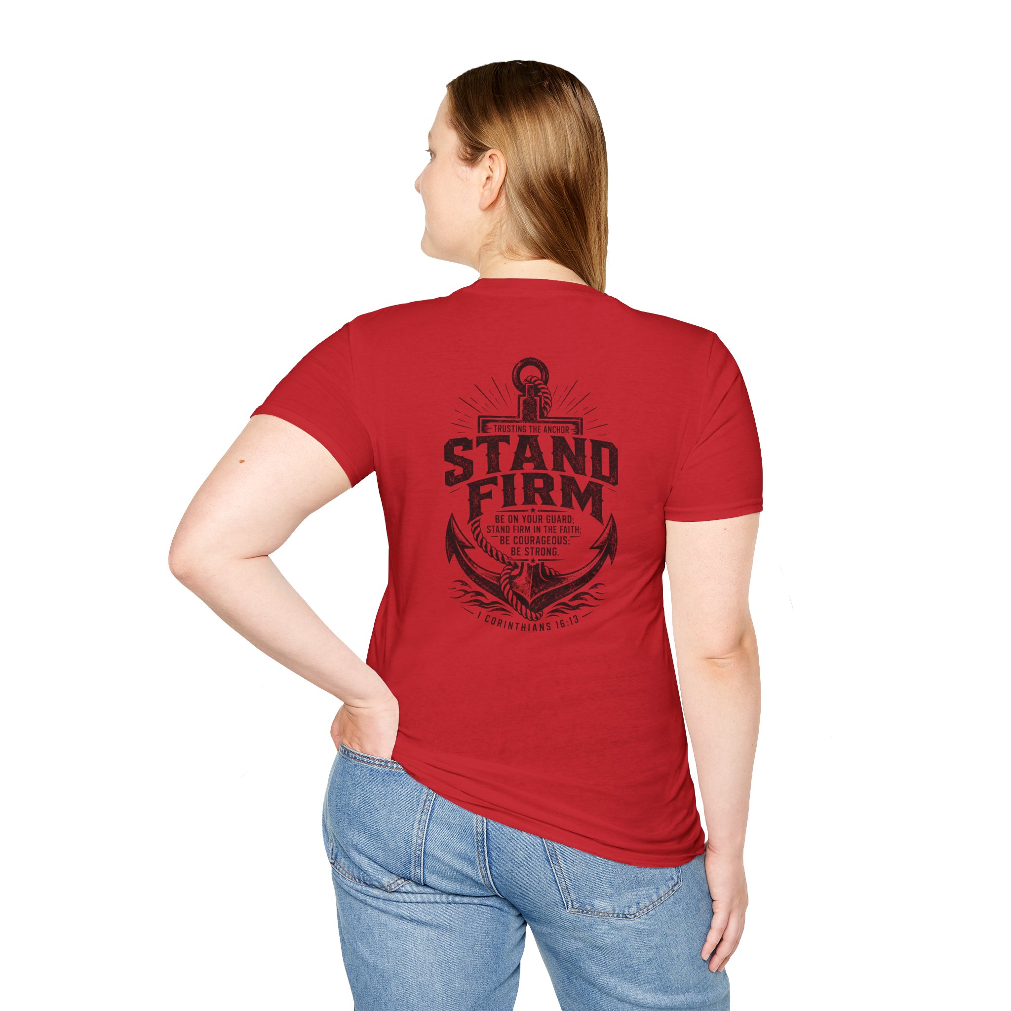 Trusting The Anchor™ | Stand Firm (1 Corinthians 16:13) | Unisex Softstyle T-Shirt ⭐ - Image 45