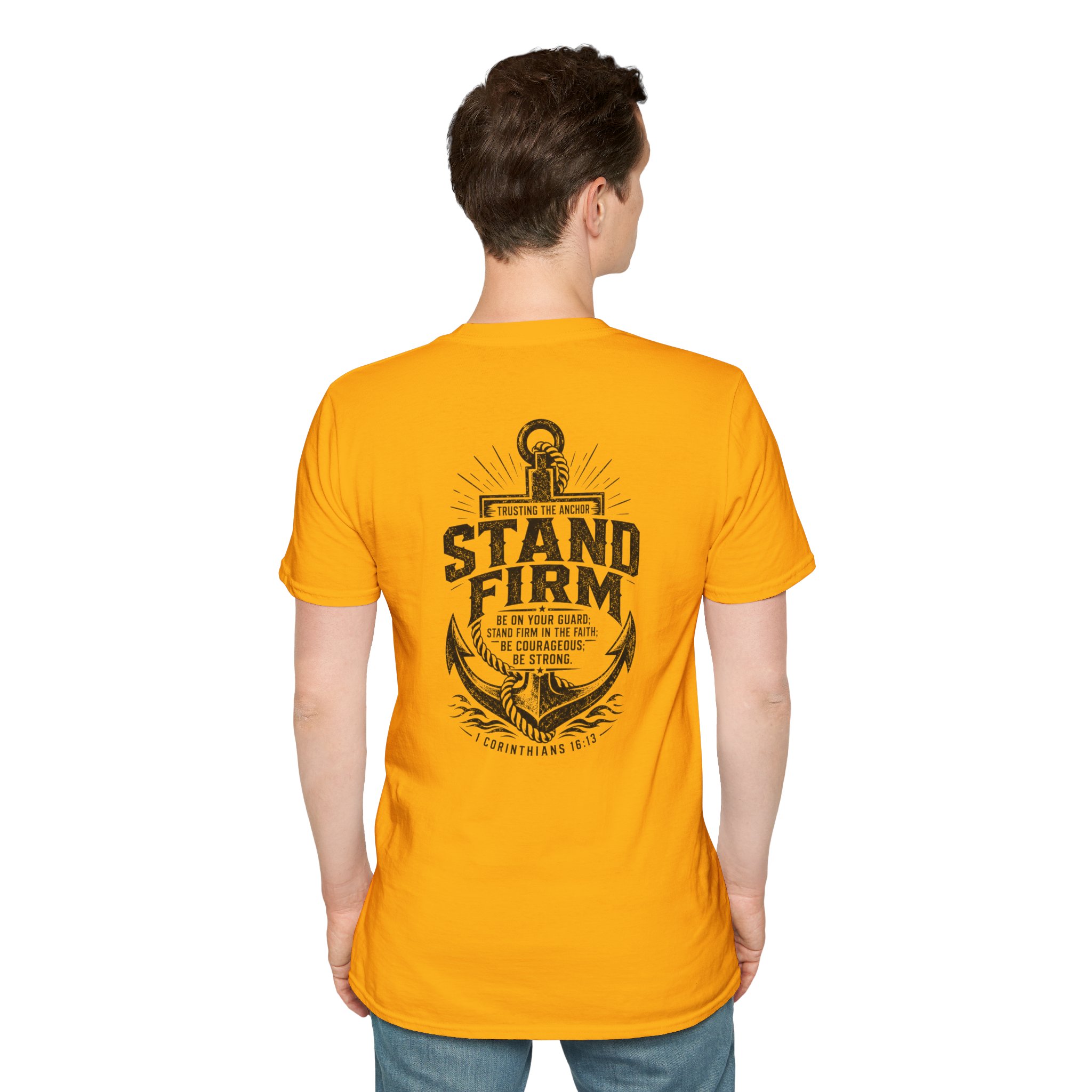 Trusting The Anchor™ | Stand Firm (1 Corinthians 16:13) | Unisex Softstyle T-Shirt ⭐ - Image 26