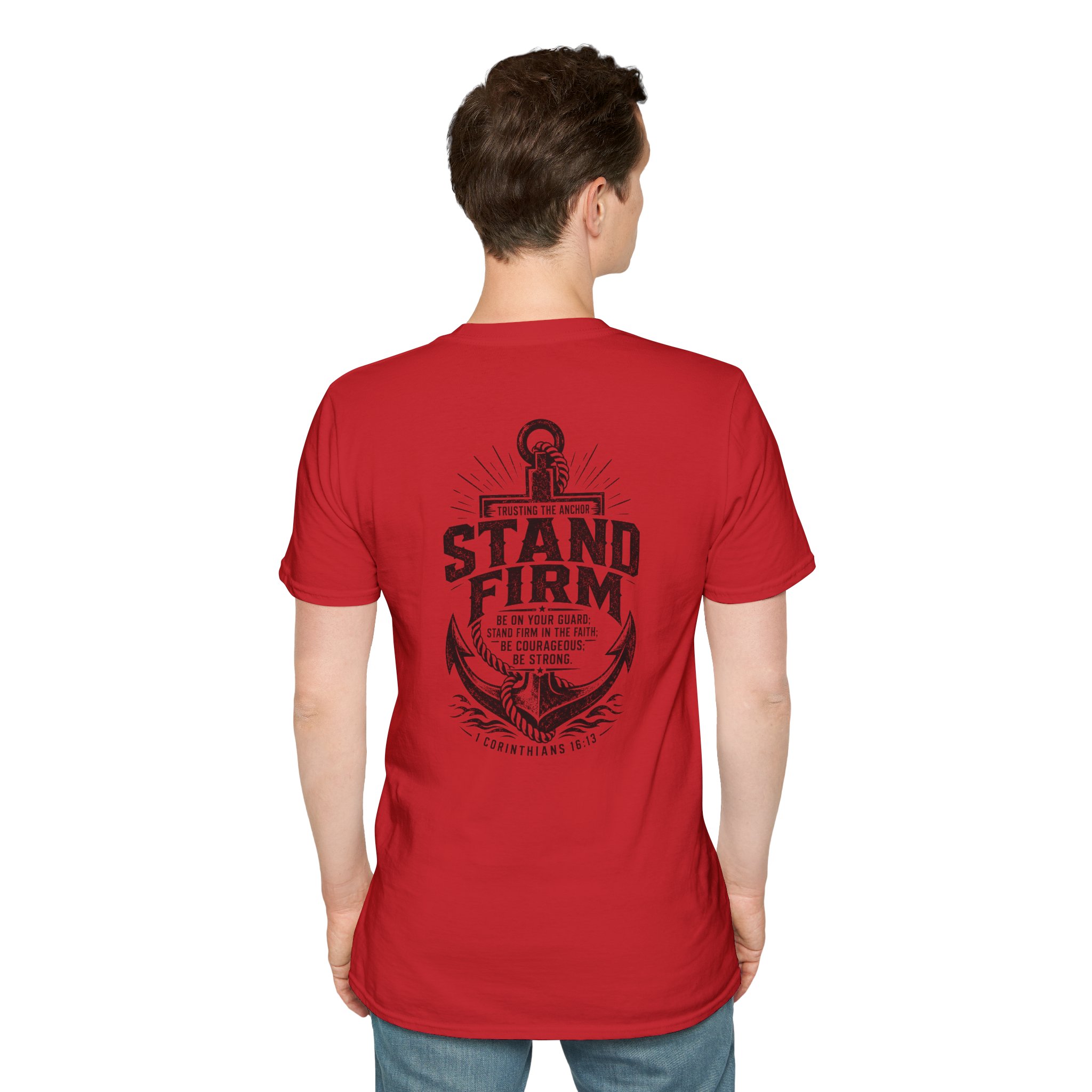 Trusting The Anchor™ | Stand Firm (1 Corinthians 16:13) | Unisex Softstyle T-Shirt ⭐ - Image 47