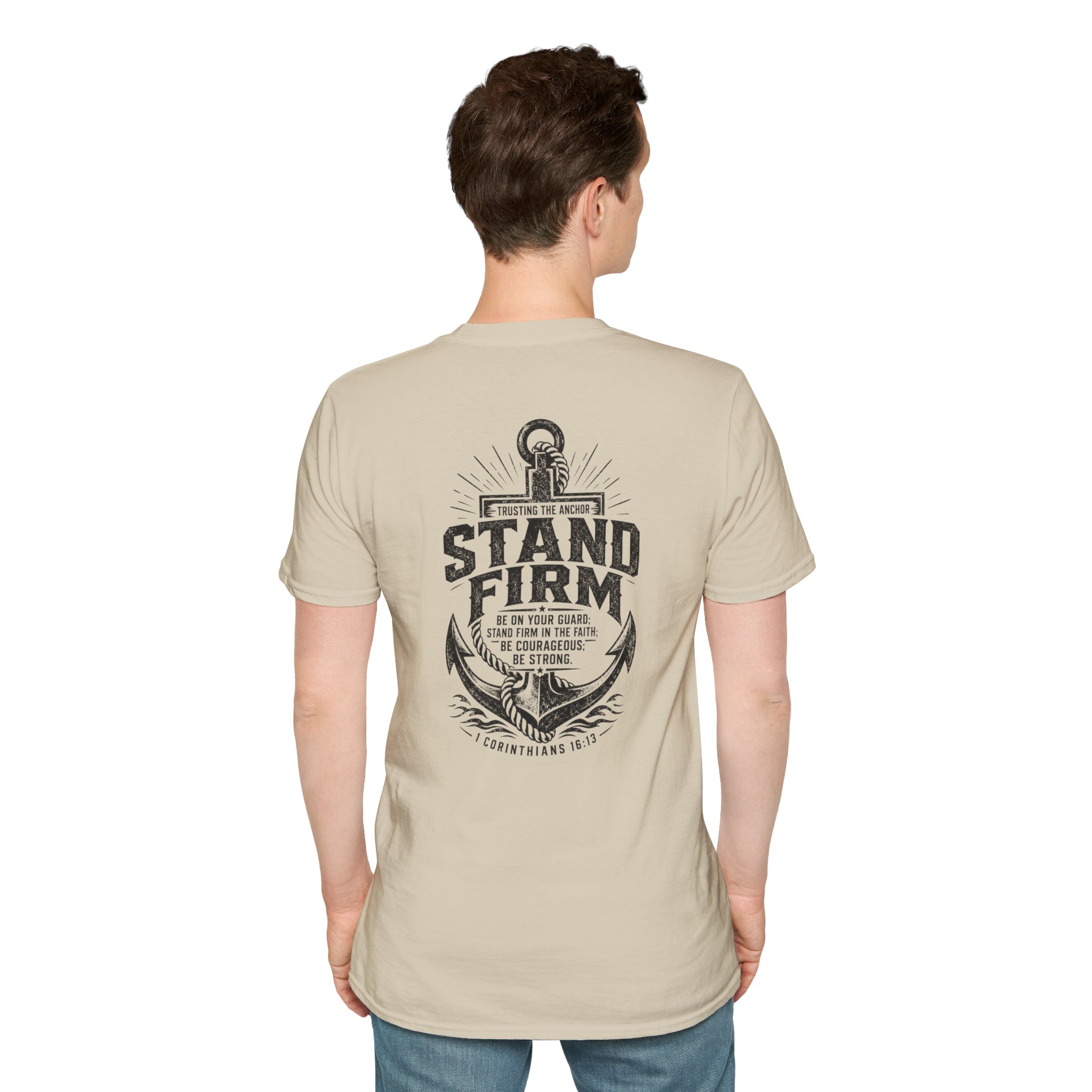 Trusting The Anchor™ | Stand Firm (1 Corinthians 16:13) | Unisex Softstyle T-Shirt ⭐ - Image 12