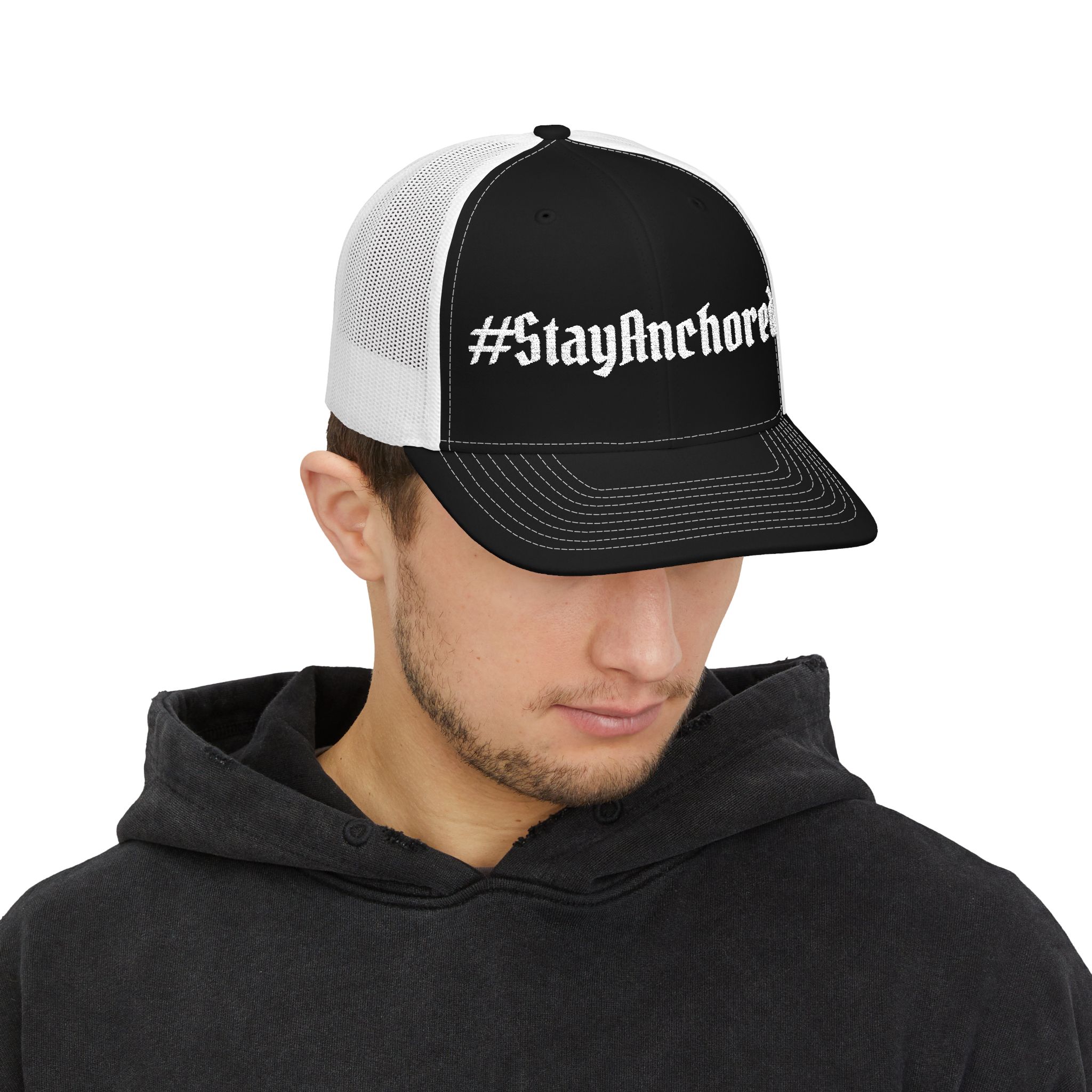 Trusting The Anchor™ | #StayAnchored Embroidered Trucker Cap - Image 3
