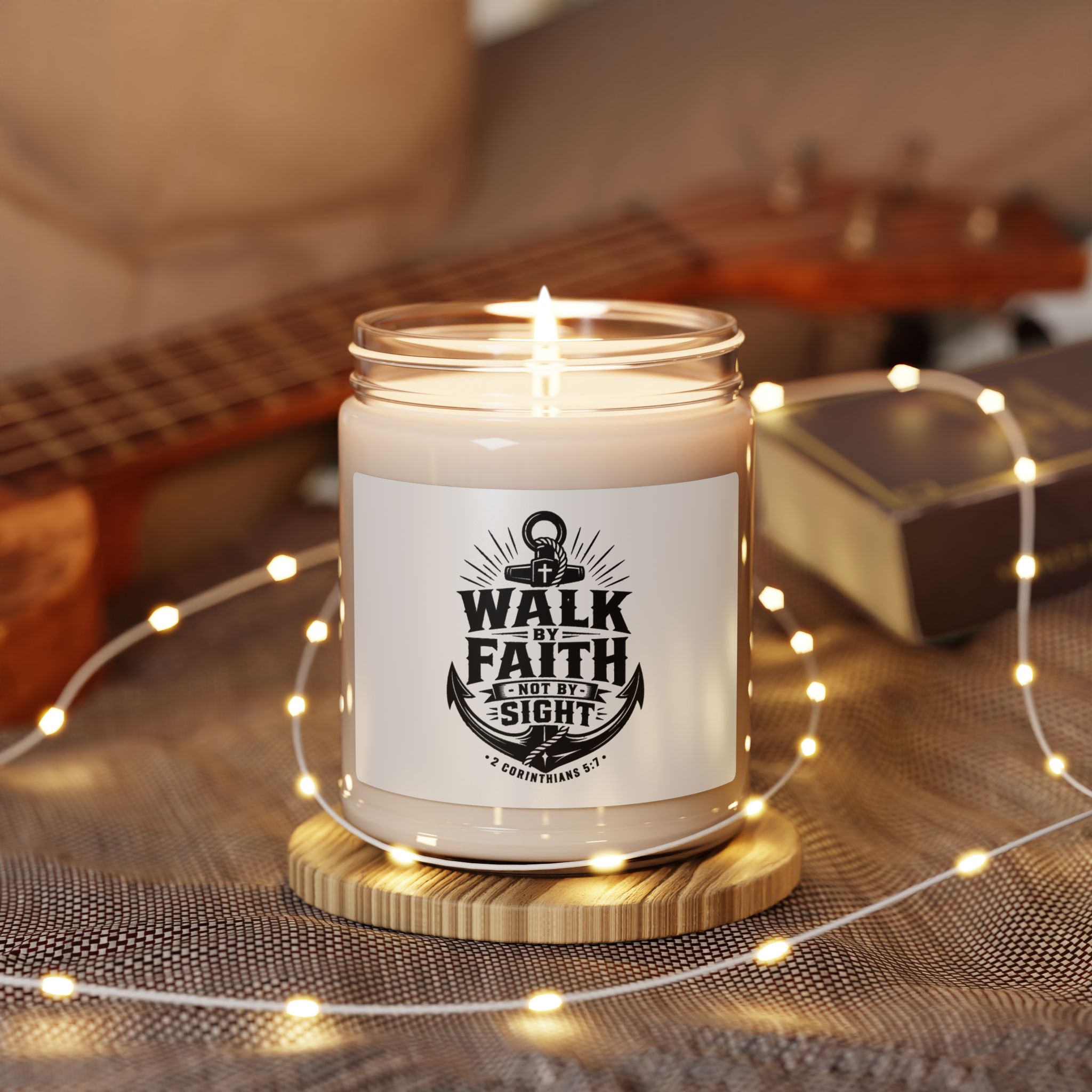 Trusting The Anchor™ | Walk By Faith Scented Candle | 2 Corinthians 5:7 | 9 oz