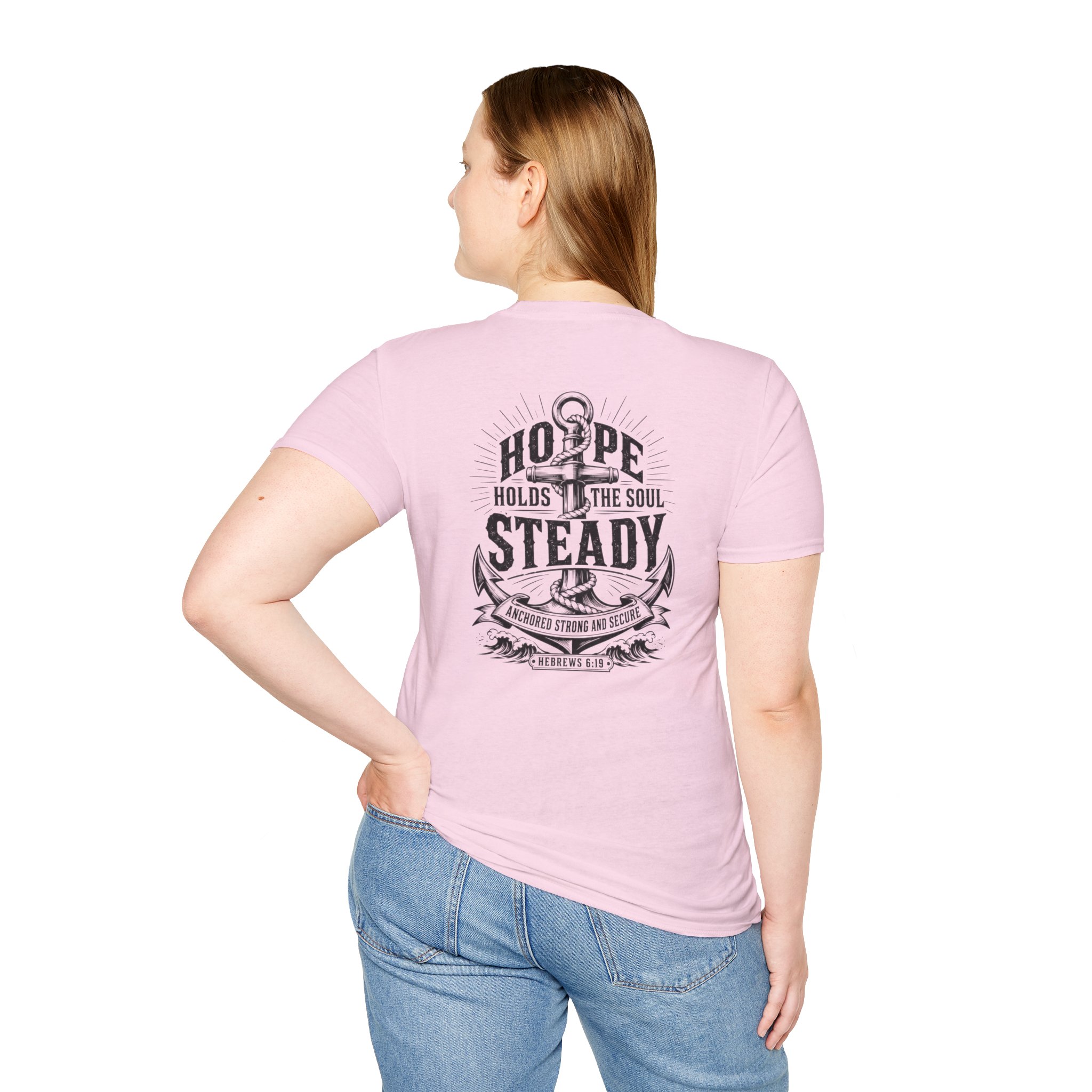 Trusting The Anchor™ | Hope Holds | Unisex Softstyle T-Shirt ⭐ (Hebrews 6:19) - Image 47
